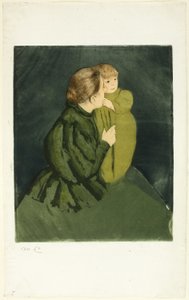 Chłopska matka z dzieckiem, ok. 1895 (akwaforta i akwatinta) autorstwa Mary Stevenson Cassatt