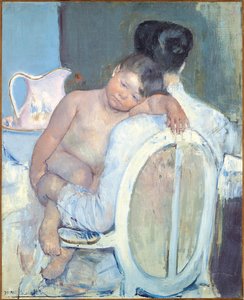 Kobieta siedząca z dzieckiem w ramionach, ok. 1890 r. autorstwa Mary Cassatt