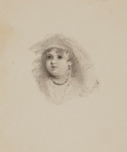 Bez tytułu głowa dziecka, 1876. autorstwa Mary Vaux Walcott