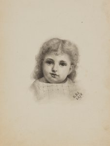 Bez tytułu głowa dziecka, 1878. autorstwa Mary Vaux Walcott