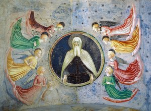 Bóg Ojciec w otoczeniu aniołów. 1435 autorstwa Tommaso Masolino da Panicale