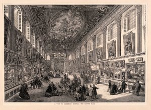 Wizyta w szpitalu Greenwich, The Painted Hall - ILN 1865 S3 V0013000 V0013345