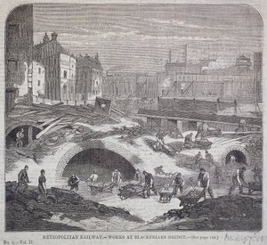 Blackfriars Bridge, Londyn, 1863