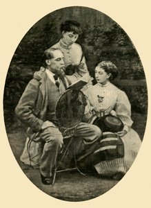 „Charles Dickens czyta swoim córkom, 1865”, 1910