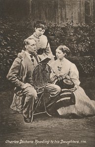 „Charles Dickens czyta swoim córkom”, 1865 r
