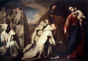 Madonna i św. Piotr pocieszający wyznawców św. Brunona, odbywające się w Rzymie na dworze papieskim (olej na płótnie)