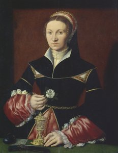 Portret damy, 1536 autorstwa Master A.W.