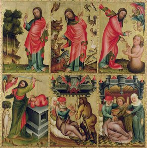 Wewnętrzne lewe skrzydło Wysokiego Ołtarza Świętego Piotra w Hamburgu, Ołtarz Grabowera (tempera na desce) autorstwa Master Bertram of Minden