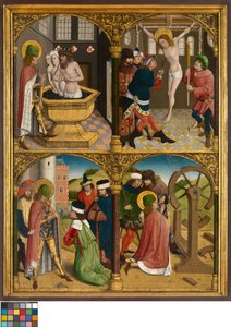 Legenda św. Jerzego, ok. 1500-10 (olej na desce) autorstwa Master Bruges