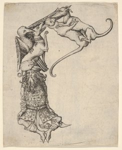 Litera E z alfabetu, 1466-67.