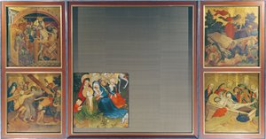 Ołtarz św. Tomasza z kościoła św. Jana w Hamburgu, rozpoczęty w 1424 r. (tempera i olej na desce)