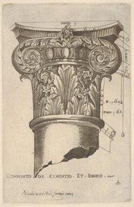 Kapitał kompozytowy z pomiarami, ca. 1537.