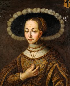 Portret Margarety Eriksdotter Wazy 1497-1536, siostry króla Szwecji Gustawa I. autorstwa Master Hillebrandt
