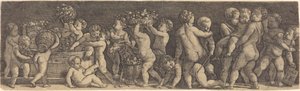 Dzieci zbierające winogrona autorstwa Master IB after Raphael
