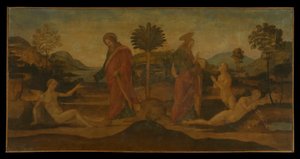 Stworzenie Adama i Ewy autorstwa Master of Apollo and Daphne