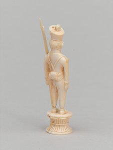 Biały pionek, figura szachowa, Indie, 1820 ok autorstwa Master of Coetivy