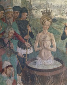 włochy, piemont, region, prowincja alessandria, serralunga di crea, sacro monte di crea, sanktuarium santa maria asunta, kaplica św. małgorzaty z antiochii, pasja św. małgorzaty z antiochii, detal