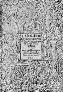 „Strona tytułowa Wielkiej Biblii, 1540, 1903” autorstwa Master of Francois de Rohan