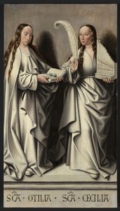 Święty Ottilia i Cecylia Panel Ołtarza Św. Anny, ok. 1503-1506 autorstwa Master of Frankfurt