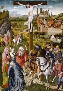 Ukrzyżowanie, ok. 1465-70 (tempera i olej na drewnie) autorstwa Master of Georg Muehlichs Meisterlin Chronicle attr. to Master of Georg Muehlichs Meisterlin Chronicle attr. to
