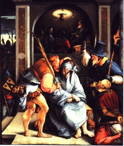 Szydzenie z Chrystusa. autorstwa Master of Messkirch