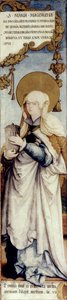 realna fasada skrzydła dawnego ołtarza głównego kościoła św. Marcina, św. Marii Magdaleny; Galeria Państwowa Stuttgart, dawniej Donaueschingen, Zbiory Fürstenberga nr inw. 73-75