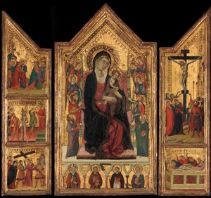 Madonna z Dzieciątkiem na tronie autorstwa Master of Monte Oliveto