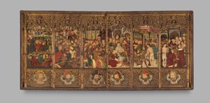 Ołtarz retablo ze scenami pasyjnymi, II poł. XV w. autorstwa Master of Morata