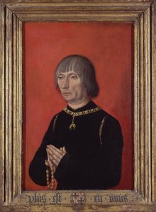 „Portret Ludwika Brugii, Lorda Gruuthuse (1422-1492)” Obraz Mistrza Portretów Książęcych (aktywny ok. 1450) ok. 1490 Groeningemuseum, Brugia autorstwa Master of Portraits of Princes
