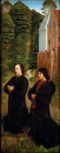 „Dwóch przedstawicieli cechu szewców”, c1492-c1494 autorstwa Master of Saint Crispin and Crispinian