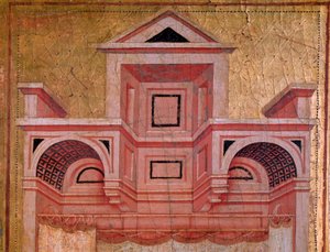 Św. Cecylia i historia jej życia (detal architektoniczny) - ołtarz, ok. 1290-1320