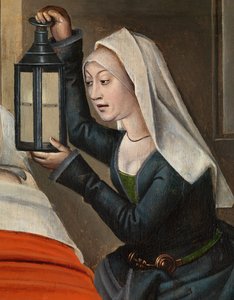 Fragment Złego Rzeźnika, z Ołtarza św. Mikołaja, ok. 1486-93 (olej na desce)