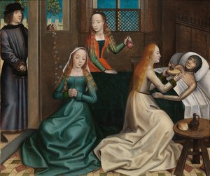 Miłosierdzie św. Mikołaja, z Ołtarza św. Mikołaja, ok. 1486-93 (olej na desce)