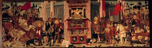 Na górze Didon przyjmuje ambasadorów Enee w Troi. Detrempe na drewnie Master De Tournon De Sainte Croix autorstwa Master of Tournon de Sainte Croix