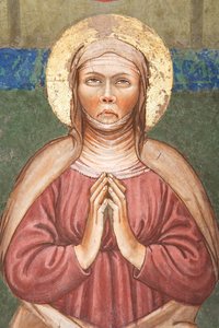 „Zielone Świątki”, Fragment Matki Boskiej, c.1420 (fresk)