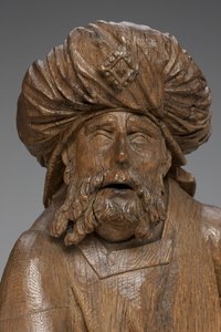 Postać stojąca, szczegół autorstwa Master of the Arenberg Lamentation