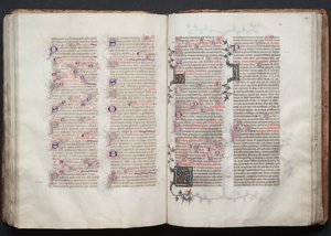 Mszał Gotha: Fol. 113r, Tekst, c. 1375. autorstwa Master of the Boqueteaux