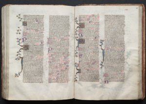 Mszał Gotha: Fol. 125v, tekst, ok. 1375. autorstwa Master of the Boqueteaux