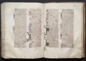 Mszał Gotha: Fol. 131v, tekst, ok. 1375. autorstwa Master of the Boqueteaux