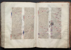 Mszał Gotha: Fol. 133v, Tekst, c. 1375. autorstwa Master of the Boqueteaux