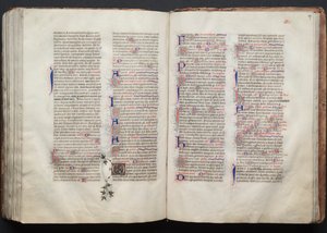 Mszał Gotha: Fol. 137r, Tekst, ok. n.e. 1375. autorstwa Master of the Boqueteaux