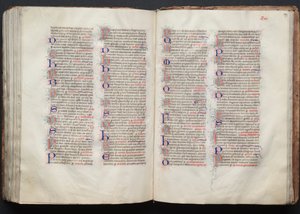 Mszał Gotha: Fol. 139r, Tekst, c. 1375. autorstwa Master of the Boqueteaux