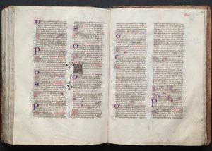 Mszał Gotha: Fol. 140r, Tekst, c. 1375. autorstwa Master of the Boqueteaux