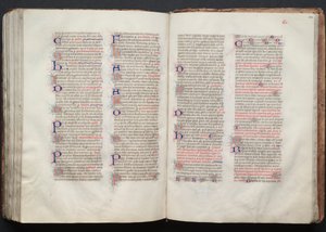 Mszał Gotha: Fol. 141v, Tekst, c. 1375. autorstwa Master of the Boqueteaux