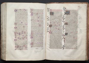 Mszał Gotha: Fol. 144r, Tekst, ok. n.e. 1375. autorstwa Master of the Boqueteaux
