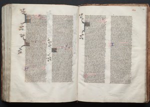 Mszał Gotha: Fol. 145r, Tekst, ok. n.e. 1375. autorstwa Master of the Boqueteaux