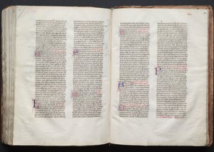Mszał Gotha: Fol. 146r, Tekst, ok. n.e. 1375. autorstwa Master of the Boqueteaux