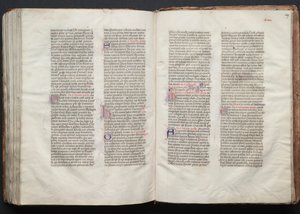 Mszał Gotha: Fol. 148v, Tekst, c. 1375. autorstwa Master of the Boqueteaux