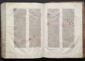 Mszał Gotha: Fol. 151v, Tekst, c. 1375. autorstwa Master of the Boqueteaux