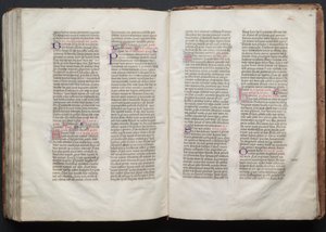 Mszał Gotha: Fol. 153r, Tekst, ok. 153r. 1375. autorstwa Master of the Boqueteaux